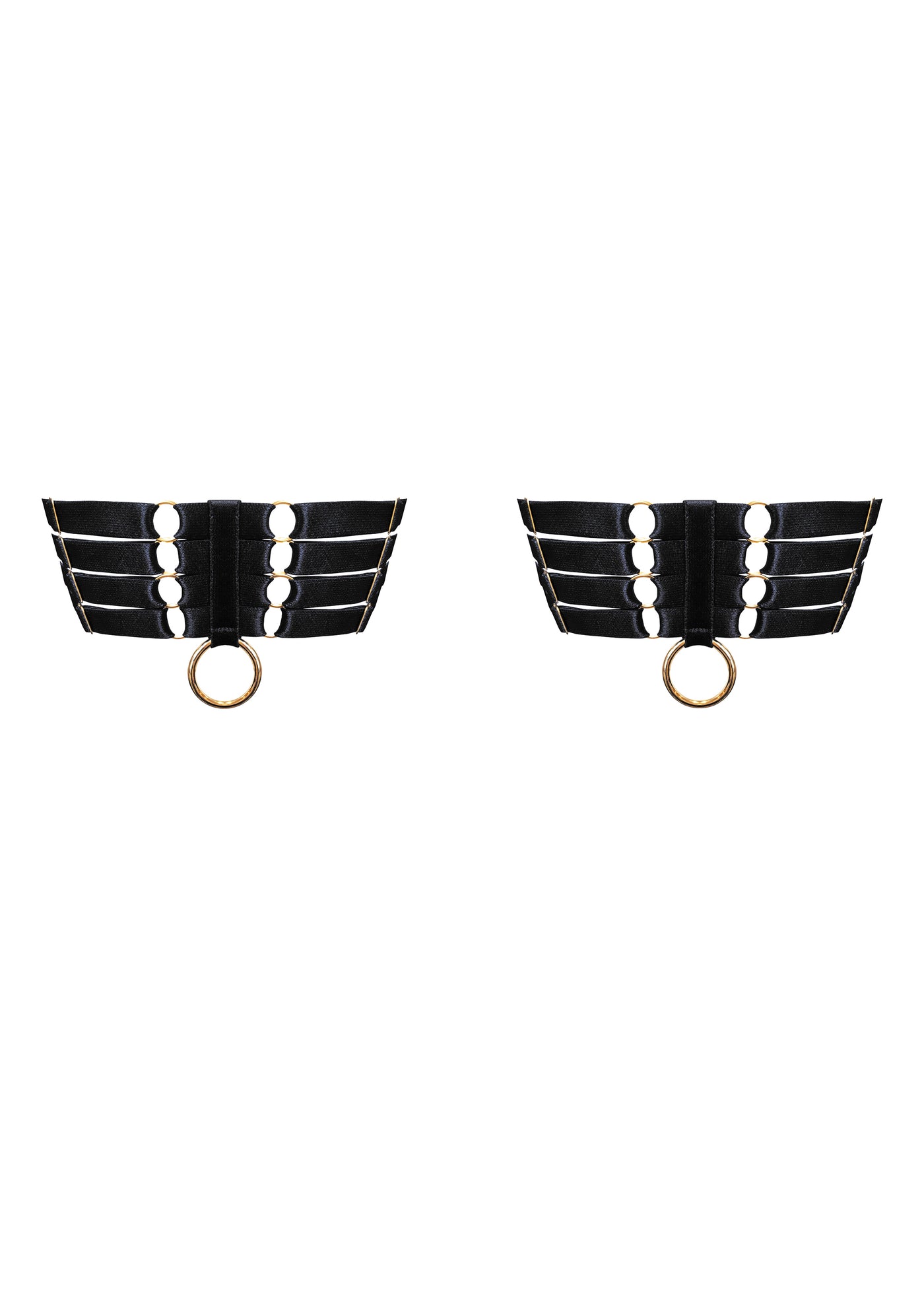 BORDELLE - AUREA BLACK GARTERS (PAIR)